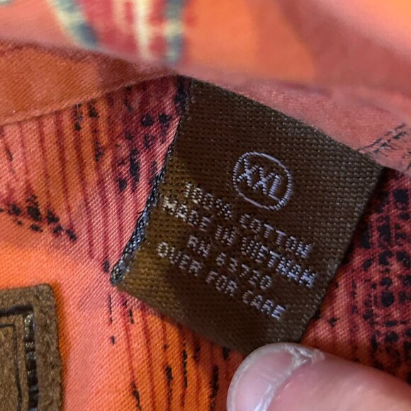 North River Catch of the Day Orange Fish Button Down Size XXL Catfish Lures GORP - Picture 7 of 11